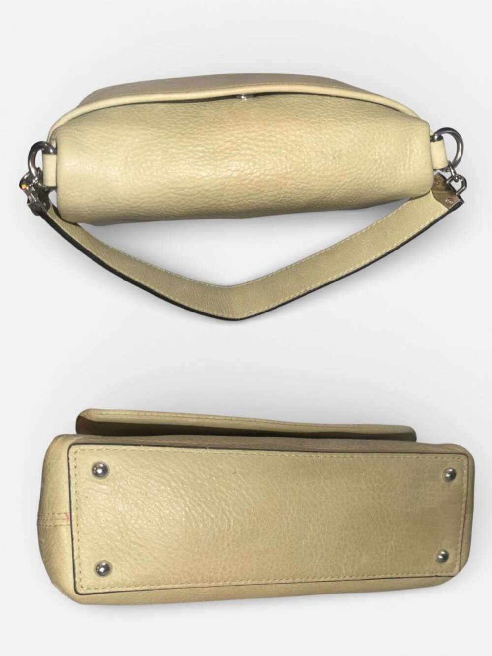 Aimee Kestenberg Preston Satchel Mint Green Pebbled Leather Convertible Bag - Picture 7 of 11